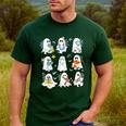 Science Teacher Ghost Laboratory Halloween Teacher Men's Casual T-Shirt Forest