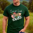 Second Grade Teacher Leopard Pencil 2nd Grade Women Teacher Men's Casual T-Shirt Forest Second Grade Teacher Leopard Pencil 2nd Grade Women Teacher Men's Casual T-Shirt Forest