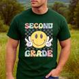 Second Grade Teachers Boys Girls Smile Face 2nd Grade Team Men's Casual T-Shirt Forest