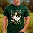 Silly Goose Teachers Club Cozy Fall Teacher Men's Casual T-Shirt Forest
