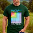 I Got Skills They'Re Multiplying Math Teacher Students Men's Casual T-Shirt Forest