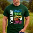 You Are SMART BRAVE STRONG KIND LOVED MOTIVATION TEACHER KID Men's Casual T-Shirt Forest You Are SMART BRAVE STRONG KIND LOVED MOTIVATION TEACHER KID Men's Casual T-Shirt Forest