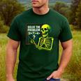 Solve The Problem Skeleton Teacher Halloween Math Six Seven Men's Casual T-Shirt Forest Solve The Problem Skeleton Teacher Halloween Math Six Seven Men's Casual T-Shirt Forest