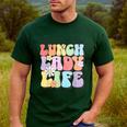 Soul Bleach Teacher Staff First Day Of School Last Hugs & High Fives Lunch Lady Vibes Blue Classic Fit Men's Casual T-Shirt Forest Soul Bleach Teacher Staff First Day Of School Last Hugs & High Fives Lunch Lady Vibes Blue Classic Fit Men's Casual T-Shirt Forest