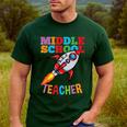 Space Middle School Teacher Back To School Men Women Kids Men's Casual T-Shirt Forest
