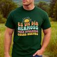 Spanish Multilingual Teacher Dual Languages Bilingual Men's Casual T-Shirt Forest Spanish Multilingual Teacher Dual Languages Bilingual Men's Casual T-Shirt Forest