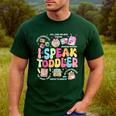 I Speak Toddler Back To School Teacher Men's Casual T-Shirt Forest I Speak Toddler Back To School Teacher Men's Casual T-Shirt Forest