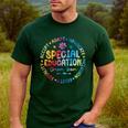 Special Education Squad Dream Team SPED Teacher Back School Men's Casual T-Shirt Forest