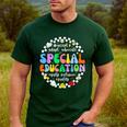 Special Education Teacher SPED Squad Team Kids Men Groovy Men's Casual T-Shirt Forest Special Education Teacher SPED Squad Team Kids Men Groovy Men's Casual T-Shirt Forest