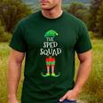 SPED Squad Elf Teacher Matching Christmas Party Pajama Men's Casual T-Shirt Forest