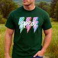 SPED Teacher Squad Lightning Bolt Special Education Men's Casual T-Shirt Forest