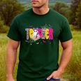 Spooky Halloween Teacher Para Counselor SPED Preppy Boo Kids Men's Casual T-Shirt Forest