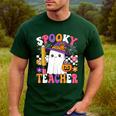 Spooky Teacher Ghost Pencil Teach Halloween Teacher Men's Casual T-Shirt Forest Spooky Teacher Ghost Pencil Teach Halloween Teacher Men's Casual T-Shirt Forest