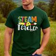 Steam Teacher Science Tech Engineering Arts Maker Men's Casual T-Shirt Forest