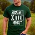 Straight Outta Energy Teacher Life Back To School Teacher Men's Casual T-Shirt Forest Straight Outta Energy Teacher Life Back To School Teacher Men's Casual T-Shirt Forest