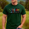Stream Technology Robotics Shirt For Teachers And Students Premium Tri-Blend Men's Casual T-Shirt Forest Stream Technology Robotics Shirt For Teachers And Students Premium Tri-Blend Men's Casual T-Shirt Forest