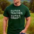 Super Teacher By Day Super Tired By Night Best Teacher Men's Casual T-Shirt Forest Super Teacher By Day Super Tired By Night Best Teacher Men's Casual T-Shirt Forest