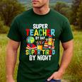 Super Teacher By Day Super Tired By Night Men's Casual T-Shirt Forest Super Teacher By Day Super Tired By Night Men's Casual T-Shirt Forest