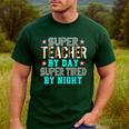 Super Teacher By Day Super Tired By Night Superhero Teacher Men Women Men's Casual T-Shirt Forest Super Teacher By Day Super Tired By Night Superhero Teacher Men Women Men's Casual T-Shirt Forest