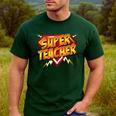 Super Teacher Superhero Back To School Teacher's Men's Casual T-Shirt Forest
