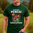 Support Public Education Cute Floral Teacher Red For Ed Men's Casual T-Shirt Forest Support Public Education Cute Floral Teacher Red For Ed Men's Casual T-Shirt Forest