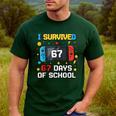 I Survived 67 Days Of School 67 Teacher Squad Matching Men's Casual T-Shirt Forest I Survived 67 Days Of School 67 Teacher Squad Matching Men's Casual T-Shirt Forest