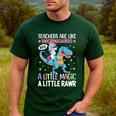 T Rex Dinosaur Unicorn Teachers Are Like Unicornasaurus Rex Men's Casual T-Shirt Forest