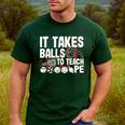 It Takes Balls To Teach Pe Teacher Chaos Coordinator US Flag Men's Casual T-Shirt Forest