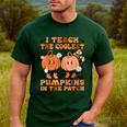 I Teach The Coolest Pumpkins In The Patch Teacher Halloween Men's Casual T-Shirt Forest I Teach The Coolest Pumpkins In The Patch Teacher Halloween Men's Casual T-Shirt Forest
