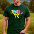 Teach Coquette Bow Teacher Back To School Happy First Day Men's Casual T-Shirt Forest Teach Coquette Bow Teacher Back To School Happy First Day Men's Casual T-Shirt Forest