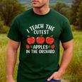 I Teach The Cutest Apples In The Orchard Cute Fall Teacher Men's Casual T-Shirt Forest I Teach The Cutest Apples In The Orchard Cute Fall Teacher Men's Casual T-Shirt Forest