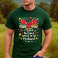 I Teach The Cutest Apples In The Orchard Cute Fall Teacher Men's Casual T-Shirt Forest