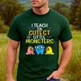 I Teach Cutest Little Monsters Halloween Teacher Men Women Men's Casual T-Shirt Forest I Teach Cutest Little Monsters Halloween Teacher Men Women Men's Casual T-Shirt Forest