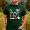 I Teach The Cutest Little Monsters Teacher Halloween Outfit Men's Casual T-Shirt Forest I Teach The Cutest Little Monsters Teacher Halloween Outfit Men's Casual T-Shirt Forest
