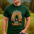 I Teach The Cutest Little Turkeys Thanksgiving Teacher Men Women Girls Kids Men's Casual T-Shirt Forest