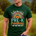 I Teach The Cutest Pre-K Pumpkin Teacher Student Halloween Men's Casual T-Shirt Forest I Teach The Cutest Pre-K Pumpkin Teacher Student Halloween Men's Casual T-Shirt Forest