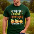 I Teach The Cutest Pumpkins Halloween Teacher Men's Casual T-Shirt Forest I Teach The Cutest Pumpkins Halloween Teacher Men's Casual T-Shirt Forest