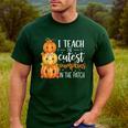 I Teach The Cutest Pumpkins In The Patch Fall Autumn Teacher Men's Casual T-Shirt Forest I Teach The Cutest Pumpkins In The Patch Fall Autumn Teacher Men's Casual T-Shirt Forest