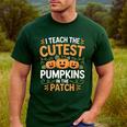 I Teach The Cutest Pumpkins In The Patch Halloween Teacher Men's Casual T-Shirt Forest I Teach The Cutest Pumpkins In The Patch Halloween Teacher Men's Casual T-Shirt Forest