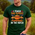I Teach The Cutest Pumpkins In The Patch Halloween Teacher Men's Casual T-Shirt Forest I Teach The Cutest Pumpkins In The Patch Halloween Teacher Men's Casual T-Shirt Forest