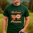 I Teach The Cutest Pumpkins In The Patch Retro Teacher Fall Men's Casual T-Shirt Forest