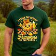 I Teach The Cutest Pumpkins In The Patch Teacher Halloween Men's Casual T-Shirt Forest I Teach The Cutest Pumpkins In The Patch Teacher Halloween Men's Casual T-Shirt Forest