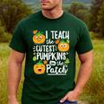 I Teach The Cutest Pumpkins In The Patch Teacher Men's Casual T-Shirt Forest I Teach The Cutest Pumpkins In The Patch Teacher Men's Casual T-Shirt Forest