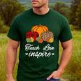 Teach Love Inspire Autumn Fall Plaid Leopard Pumpkin Teacher For Men Women Kids Men's Casual T-Shirt Forest Teach Love Inspire Autumn Fall Plaid Leopard Pumpkin Teacher For Men Women Kids Men's Casual T-Shirt Forest