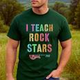I TEACH ROCKSTARS Band Vibes Teacher Rocks My Music Teaching Men's Casual T-Shirt Forest