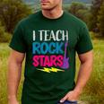 I Teach Rockstars Tee Orchestra Music Teacher Back To School Men's Casual T-Shirt Forest