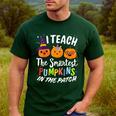 I Teach The Smartest Pumpkins The Patch Teacher Fall Season For Men Women Kids Men's Casual T-Shirt Forest