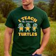 I Teach The Smartest Turtles Thanksgiving Proud Teacher Job Men's Casual T-Shirt Forest I Teach The Smartest Turtles Thanksgiving Proud Teacher Job Men's Casual T-Shirt Forest