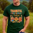 Teach Thanksgiving Teacher Thankful For My Preschool Turkeys Men's Casual T-Shirt Forest
