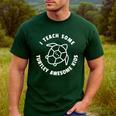 I Teach Some Turtley Awesome Kids Teacher Turtle Pun Men's Casual T-Shirt Forest